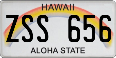 HI license plate ZSS656