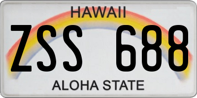 HI license plate ZSS688