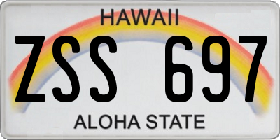 HI license plate ZSS697