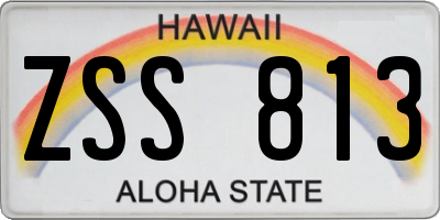 HI license plate ZSS813