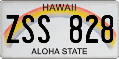 HI license plate ZSS828