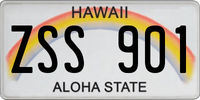 HI license plate ZSS901