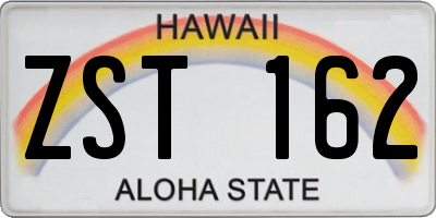 HI license plate ZST162