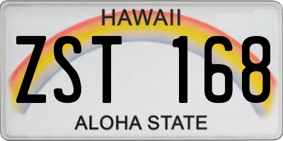 HI license plate ZST168
