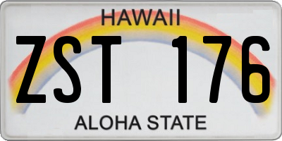 HI license plate ZST176