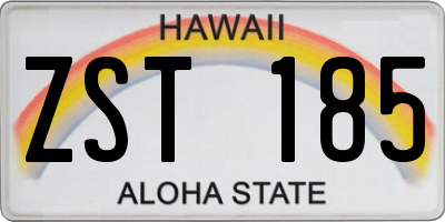 HI license plate ZST185
