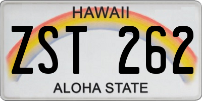 HI license plate ZST262