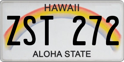 HI license plate ZST272