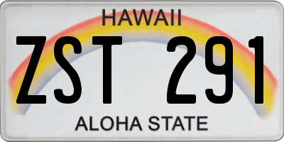 HI license plate ZST291