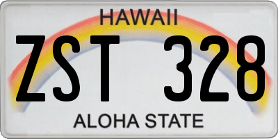 HI license plate ZST328