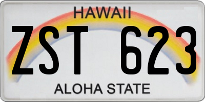 HI license plate ZST623