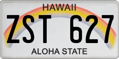 HI license plate ZST627