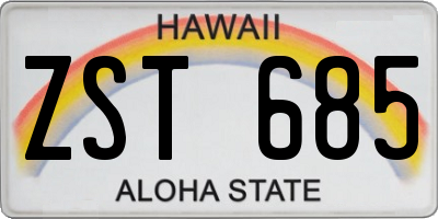 HI license plate ZST685