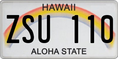 HI license plate ZSU110