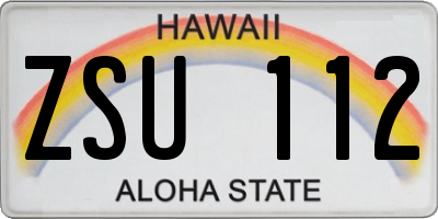 HI license plate ZSU112