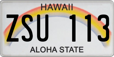 HI license plate ZSU113