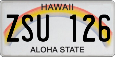 HI license plate ZSU126