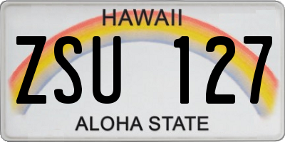 HI license plate ZSU127
