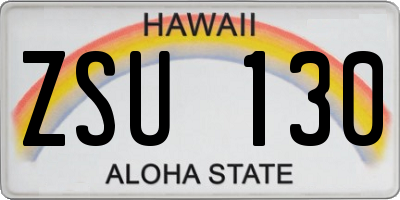 HI license plate ZSU130