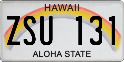 HI license plate ZSU131