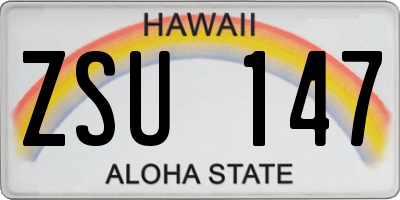 HI license plate ZSU147