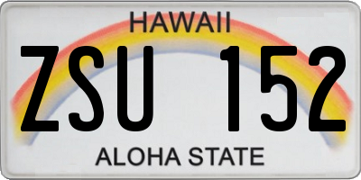 HI license plate ZSU152