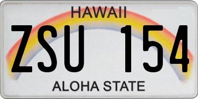 HI license plate ZSU154