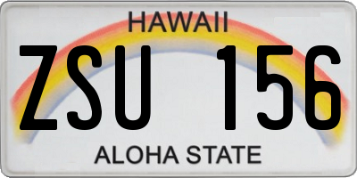 HI license plate ZSU156