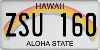 HI license plate ZSU160