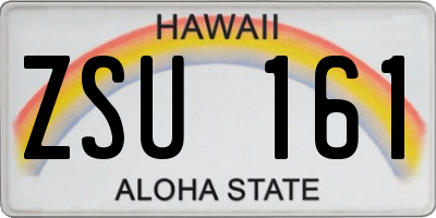 HI license plate ZSU161