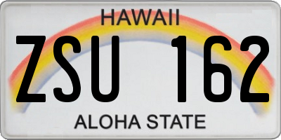 HI license plate ZSU162