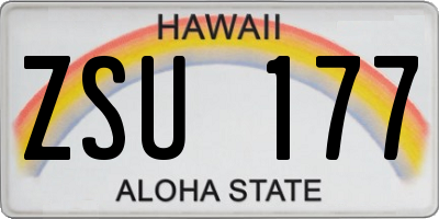 HI license plate ZSU177