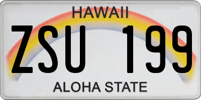HI license plate ZSU199
