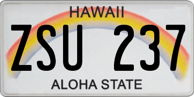 HI license plate ZSU237