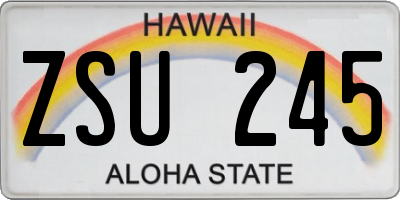 HI license plate ZSU245