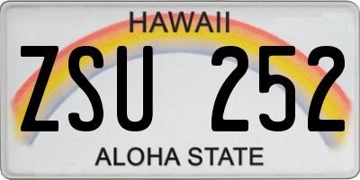 HI license plate ZSU252