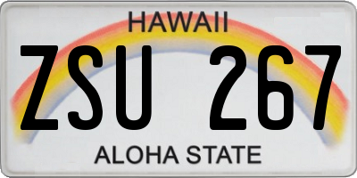HI license plate ZSU267