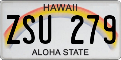 HI license plate ZSU279