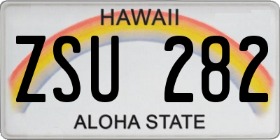 HI license plate ZSU282