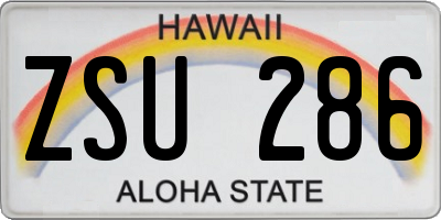 HI license plate ZSU286