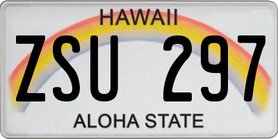 HI license plate ZSU297
