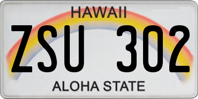 HI license plate ZSU302