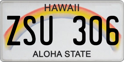 HI license plate ZSU306