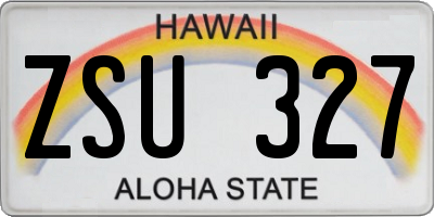 HI license plate ZSU327