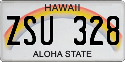HI license plate ZSU328