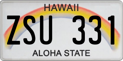 HI license plate ZSU331