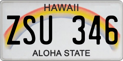 HI license plate ZSU346