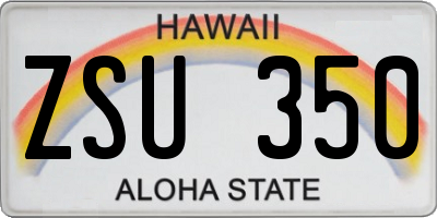 HI license plate ZSU350