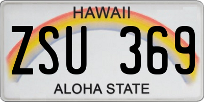 HI license plate ZSU369