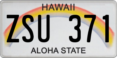 HI license plate ZSU371